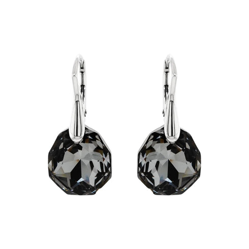 Silver Earrings "Ice Borders (Silver Night)" with Swarovski™ Crystals