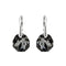 Silver Earrings "Ice Borders (Silver Night)" with Swarovski™ Crystals