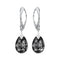 Silver Earrings "Moonlight (Silver Night)" with Swarovski™ Crystals