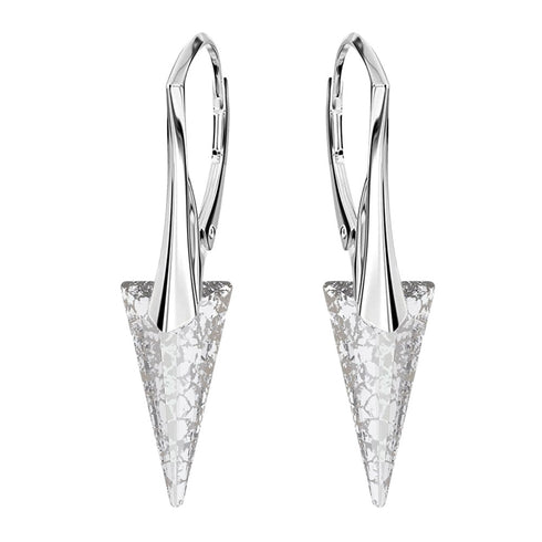Silver Earrings "Smaile II (Silver Patina)" with Swarovski™ Crystals