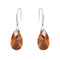 Silver Earrings "Baroka III (Smoked Amber)" with Swarovski™ Crystals