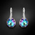 Silver Earrings "Ice Borders (Vitrail Light)" with Swarovski™ Crystals