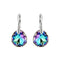 Silver Earrings "Ice Borders (Vitrail Light)" with Swarovski™ Crystals