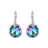 Silver Earrings "Ice Borders (Vitrail Light)" with Swarovski™ Crystals