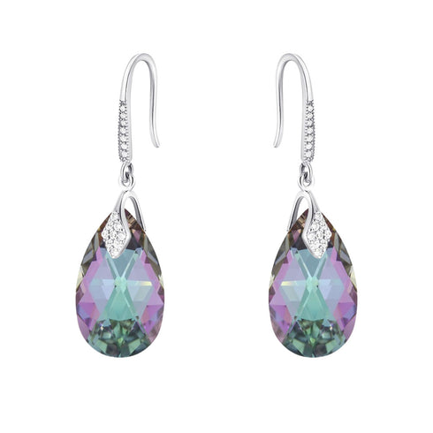 Silver Earrings "Baroque III (Vitrail Light)" with Swarovski™ Crystals