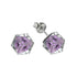Silver Earrings "Rubicon II (Vitrail Light)" with Swarovski™ Crystals