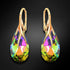 Silver earrings "Baroque VII (Vitrail Medium)" with Swarovski™ crystals