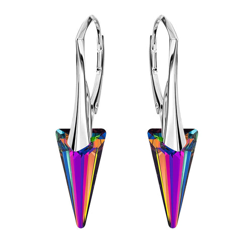 Silver Earrings "Smaile II (Vitrail Medium)" with Swarovski™ Crystals