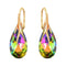 Silver Earrings "Baroque VII (Vitrail Medium)" with Swarovski™ Crystals