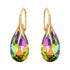 Silver earrings "Baroque VII (Vitrail Medium)" with Swarovski™ crystals