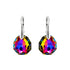 Silver Earrings "Ice Borders (Vitrail Medium)" with Swarovski™ Crystals