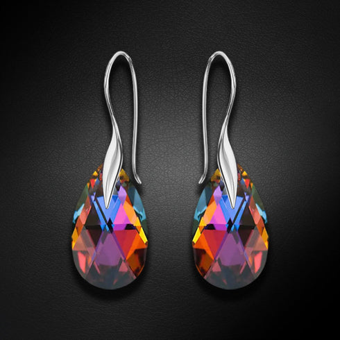 Sudraba auskari "Baroka (Volcano)" ar Swarovski™ kristāliem