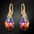 Silver Earrings "Baroque VII (Volcano)" with Swarovski™ Crystals