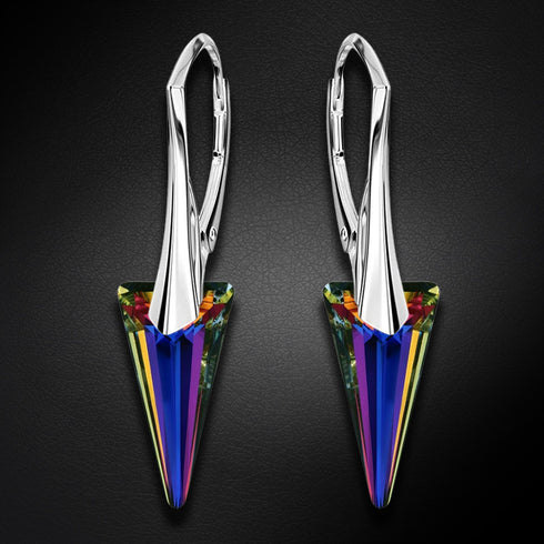 Silver Earrings "Smaile II (Volcano)" with Swarovski™ Crystals