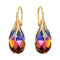 Silver Earrings "Baroque VII (Volcano)" with Swarovski™ Crystals