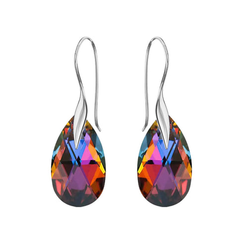 Sudraba auskari "Baroka (Volcano)" ar Swarovski™ kristāliem