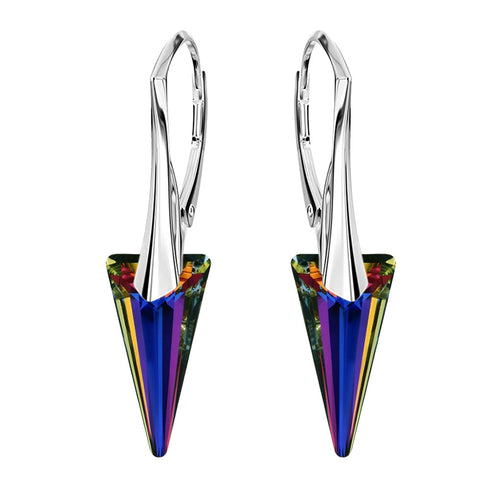 Silver Earrings "Smaile II (Volcano)" with Swarovski™ Crystals