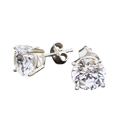 Sudraba auskari "Junona" ar Swarovski Zirconia Pure Brilliance kristāliem