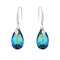 Silver Earrings "Baroque III (Bermuda Blue)" with Swarovski™ Crystals