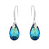 Silver Earrings "Baroque III (Bermuda Blue)" with Swarovski™ Crystals