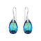 Sudraba auskari "Baroka (Bermuda Blue)" ar Swarovski™ kristāliem
