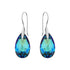 Sudraba auskari "Baroka (Bermuda Blue)" ar Swarovski™ kristāliem