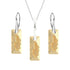 Silver set "Growing Crystal II (Golden Shadow)" with Swarovski™ crystals