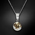 Silver pendant "Klasika (Golden Shadow)" with Swarovski™ crystals