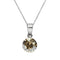 Silver pendant "Klasika (Golden Shadow)" with Swarovski™ crystals