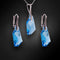Silver set "Hyporboreja (Aquamarine Blue)" with Swarovski™ crystals