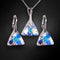 Silver set "Osiris (Aurore Boreale)" with Swarovski™ crystals