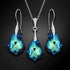 Silver set "Baroka IV (Bermuda Blue)" with Swarovski™ crystals