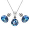 Silver set "Klasika (Bermuda Blue)" with Swarovski™ crystals