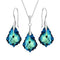 Silver set "Baroka IV (Bermuda Blue)" with Swarovski™ crystals