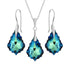 Silver set "Baroka IV (Bermuda Blue)" with Swarovski™ crystals