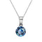 Silver pendant "Classic (Bermuda Blue)" with Swarovski™ crystals