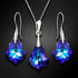 Silver set "Baroka IV (Heliotrope)" with Swarovski™ crystals