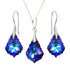 Silver set "Baroka IV (Heliotrope)" with Swarovski™ crystals