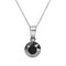 Silver pendant "Classic (Jet Hematite)" with Swarovski™ crystals