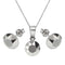 Silver set "Klasika (Light Chrome)" with Swarovski™ crystals