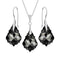 Silver set "Baroka IV (Silver Night)" with Swarovski™ crystals