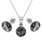 Silver set "Klasika (Silver Night)" with Swarovski™ crystals