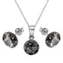 Silver set "Klasika (Silver Night)" with Swarovski™ crystals