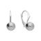 Silver Earrings "Ranī (Light Grey)" with Swarovski™ Pearls