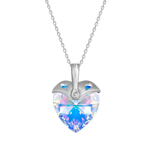 Silver Pendant "Cupid (Aurora Borealis)" with Swarovski™ Crystals