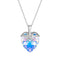 Silver Pendant "Cupid (Aurora Borealis)" with Swarovski™ Crystals