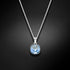 Silver pendant "Dazzling Glow (Aquamarine)" with Swarovski™ crystals
