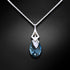 Silver Pendant "Baroque II (Aquamarine Light Chrome)" with Swarovski™ Crystals