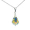 Silver Pendant "Baroque IV (Aurora Borealis)" with Swarovski™ Crystals