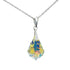 Silver Pendant "Baroque IV (Aurora Borealis)" with Swarovski™ Crystals